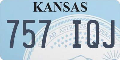 KS license plate 757IQJ