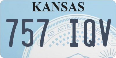 KS license plate 757IQV