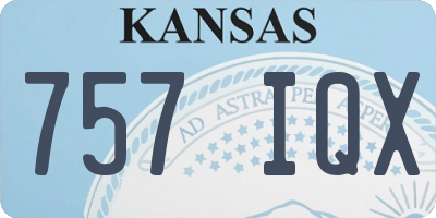 KS license plate 757IQX