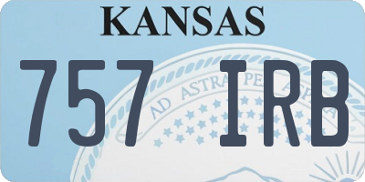 KS license plate 757IRB