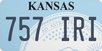 KS license plate 757IRI