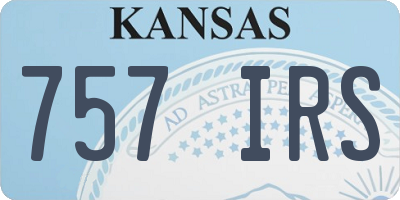 KS license plate 757IRS