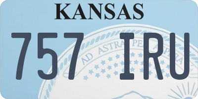 KS license plate 757IRU