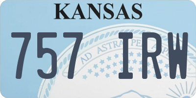 KS license plate 757IRW