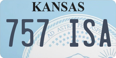 KS license plate 757ISA
