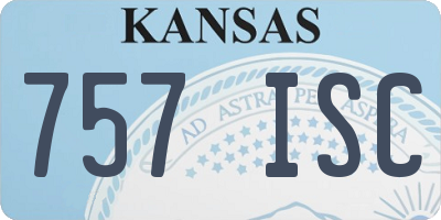 KS license plate 757ISC