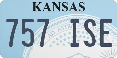KS license plate 757ISE
