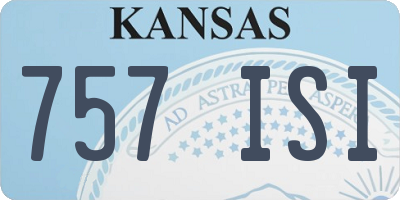 KS license plate 757ISI