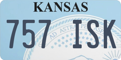 KS license plate 757ISK