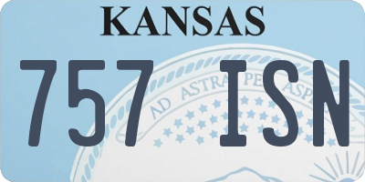 KS license plate 757ISN