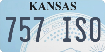 KS license plate 757ISO