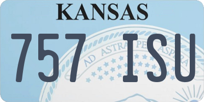 KS license plate 757ISU