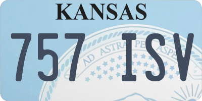 KS license plate 757ISV