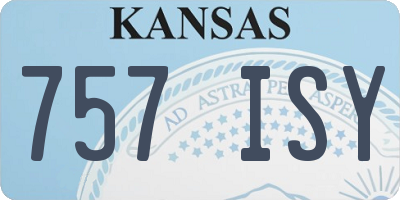 KS license plate 757ISY