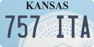 KS license plate 757ITA
