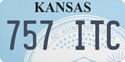 KS license plate 757ITC