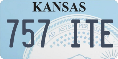 KS license plate 757ITE