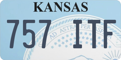 KS license plate 757ITF