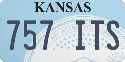 KS license plate 757ITS