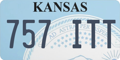 KS license plate 757ITT