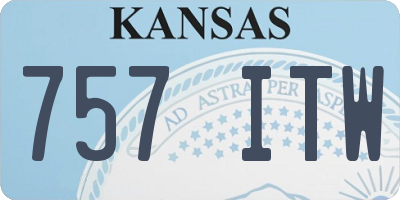 KS license plate 757ITW