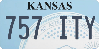 KS license plate 757ITY