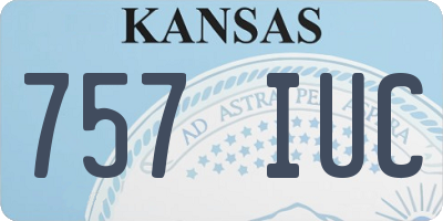 KS license plate 757IUC