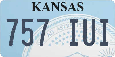 KS license plate 757IUI