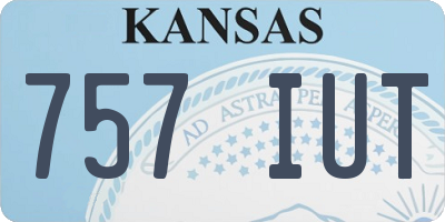KS license plate 757IUT