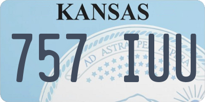 KS license plate 757IUU