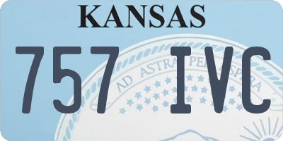 KS license plate 757IVC