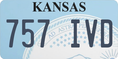 KS license plate 757IVD