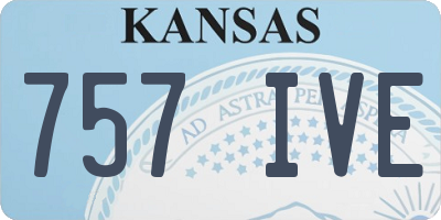 KS license plate 757IVE
