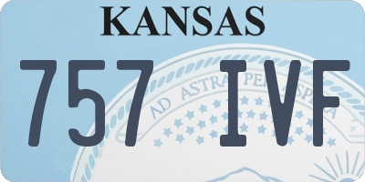 KS license plate 757IVF