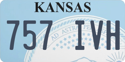 KS license plate 757IVH