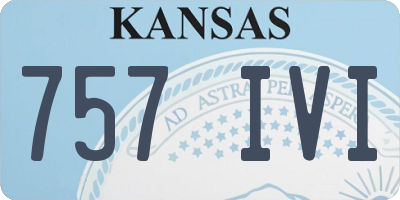 KS license plate 757IVI