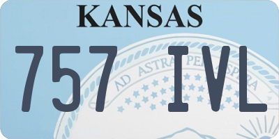 KS license plate 757IVL