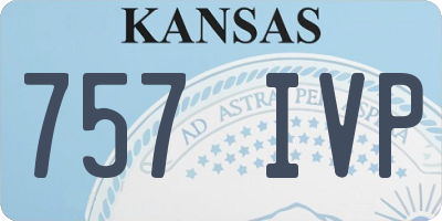 KS license plate 757IVP