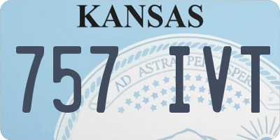 KS license plate 757IVT