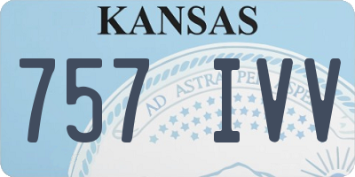 KS license plate 757IVV