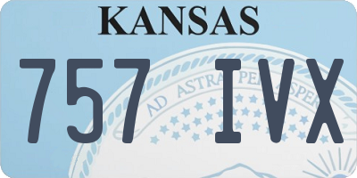 KS license plate 757IVX