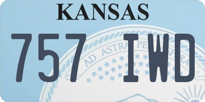 KS license plate 757IWD