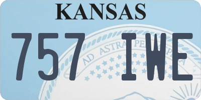 KS license plate 757IWE