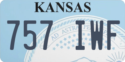 KS license plate 757IWF