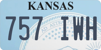 KS license plate 757IWH
