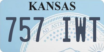 KS license plate 757IWT
