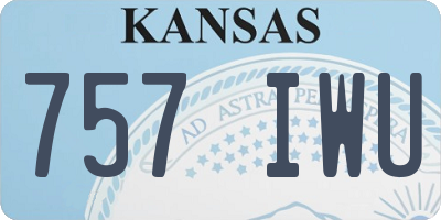 KS license plate 757IWU