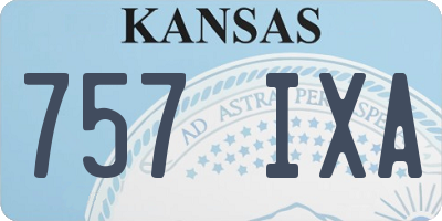 KS license plate 757IXA