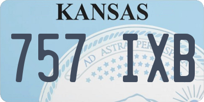 KS license plate 757IXB