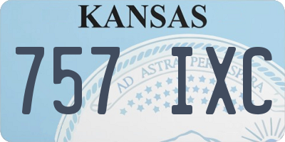 KS license plate 757IXC